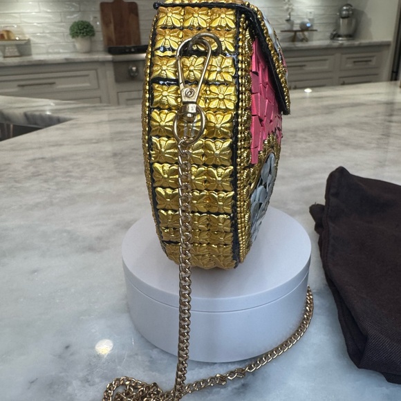 Ramla Beverly Hills Mosaic Pink and Gold Women's Bag - Picture 5 of 8